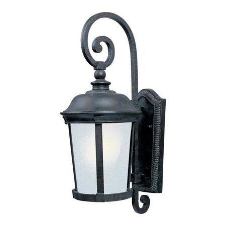 Maxim One Light Bronze Frosted Seedy Glass Wall Lantern 86095FSBZ
